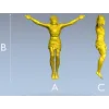 High-relief Crucifix 3D STL model for CNC carving