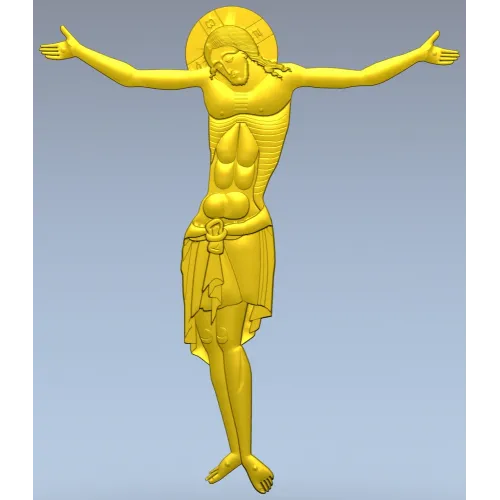 High-relief Crucifix 3D STL for CNC milling