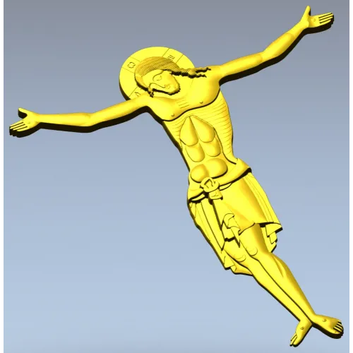 High-relief Crucifix 3D STL for CNC milling