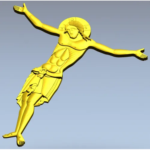 High-relief Crucifix 3D STL for CNC milling