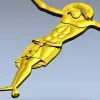 High-relief Crucifix 3D STL for CNC milling
