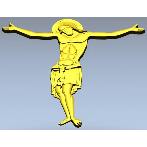 High-relief Crucifix 3D STL for CNC milling
