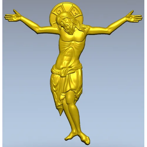 Crucified Christ high-relief STL for CNC