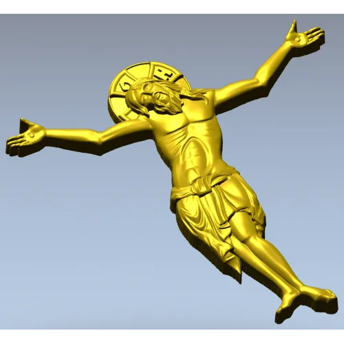Crucified Christ high-relief STL for CNC