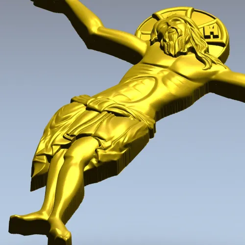 Crucified Christ high-relief STL for CNC
