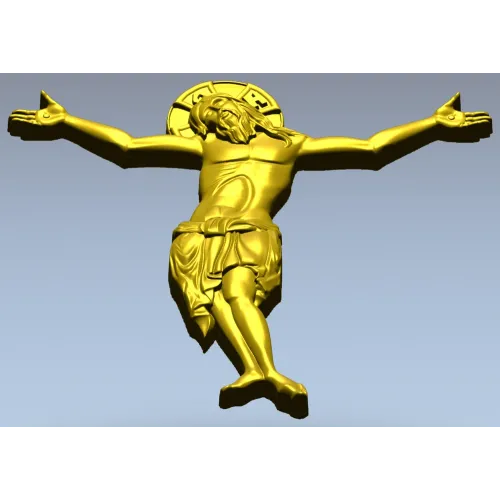 Crucified Christ high-relief STL for CNC