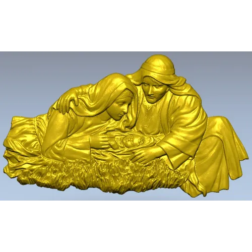 Рельеф "Нежность Рождества" - 3D модель в формате STL для ЧПУ