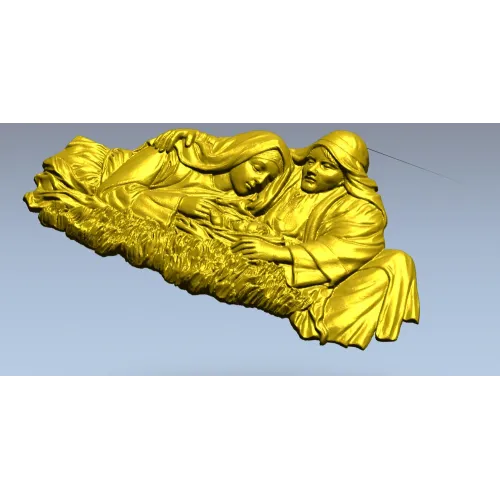 Рельеф "Нежность Рождества" - 3D модель в формате STL для ЧПУ