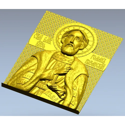 Saint Roman of Ryazan - STL Relief for CNC