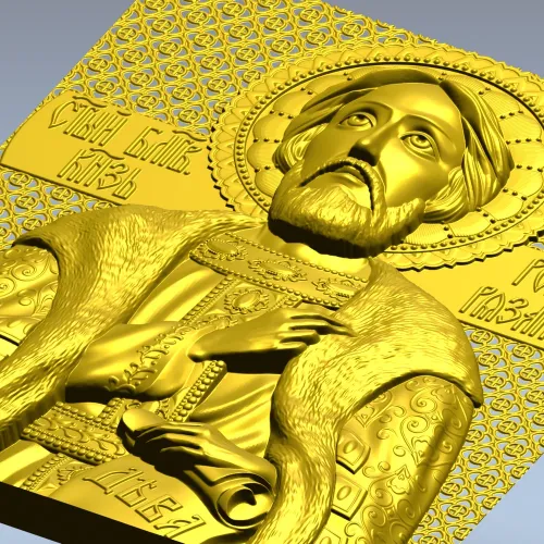 Saint Roman of Ryazan - STL Relief for CNC