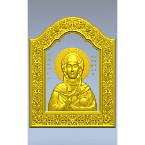 Saint Anastasia Icon STL Relief for CNC Milling