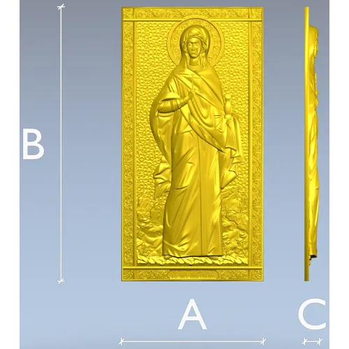 Икона Святой Анастасии - 3D модель STL для ЧПУ