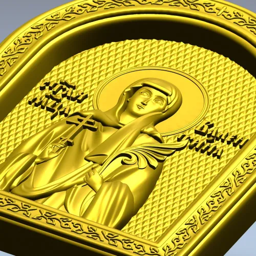 Икона Святая Валентина - 3D модель STL для ЧПУ