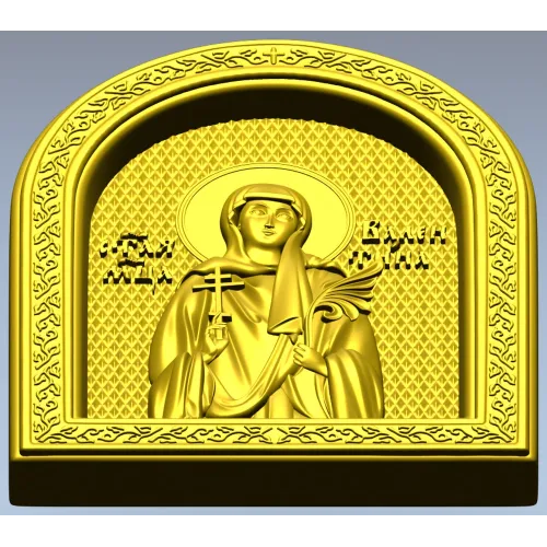 Икона Святая Валентина - 3D модель STL для ЧПУ