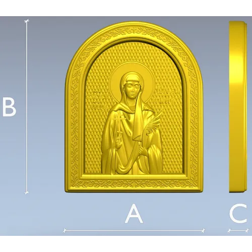 Икона Святая Валентина - 3D модель STL для ЧПУ