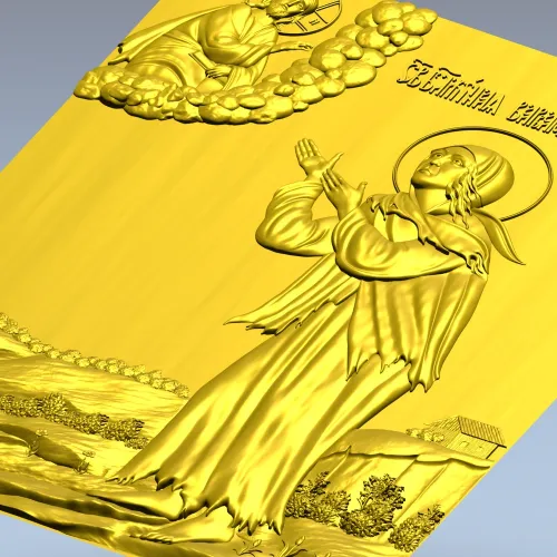 Икона "Святая Варвара Скворчихинская" - 3D модель в формате STL для ЧПУ