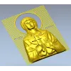 Saint Barbara - high-relief STL icon for CNC milling