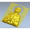 Saint Barbara - high-relief STL icon for CNC milling