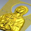 Saint Barbara - high-relief STL icon for CNC milling