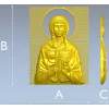 Saint Barbara - high-relief STL icon for CNC milling