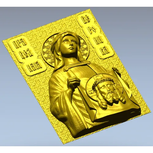 Saint Veronica 3D relief - STL model for CNC
