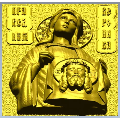 Saint Veronica 3D relief - STL model for CNC