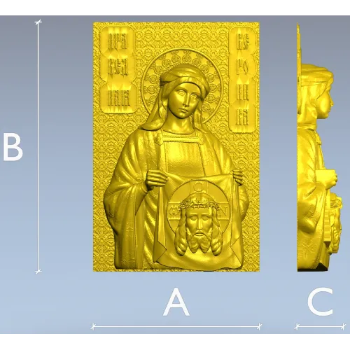 Saint Veronica 3D relief - STL model for CNC