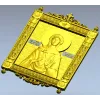 Saint Galina icon STL for CNC - high-relief religious panel