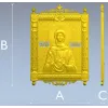 Saint Galina icon STL for CNC - high-relief religious panel