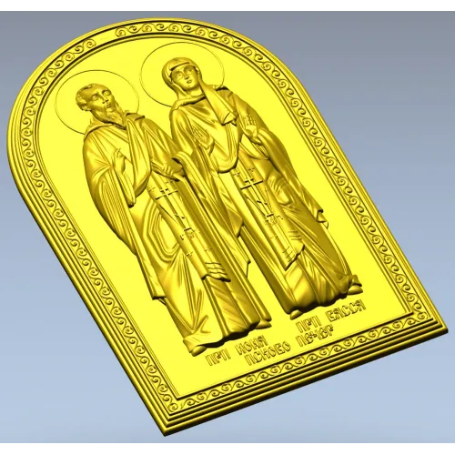 3D модель STL - икона Святые Иона и Васса для ЧПУ