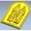 3D модель STL - икона Святые Иона и Васса для ЧПУ