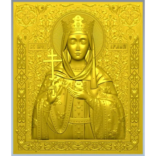 Saint Irene - high-relief STL 3D model for CNC carving