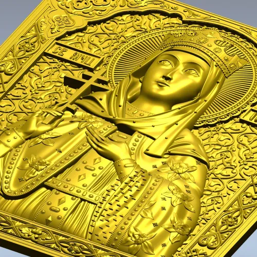 Saint Irene - high-relief STL 3D model for CNC carving
