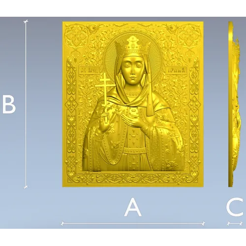 Saint Irene - high-relief STL 3D model for CNC carving