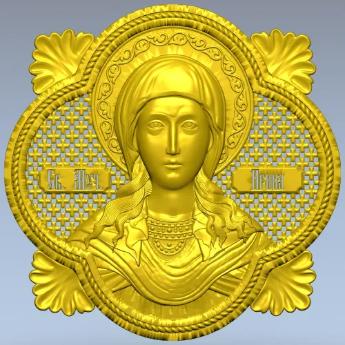 Святая Ирина - рельефная 3D модель в формате STL для ЧПУ