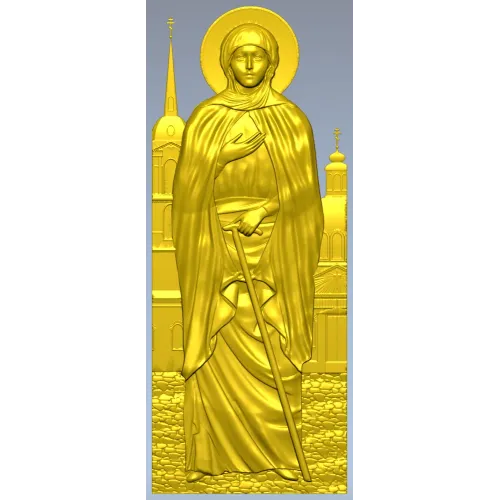 Икона Блаженная Ксения Петербургская - 3D STL рельеф для ЧПУ