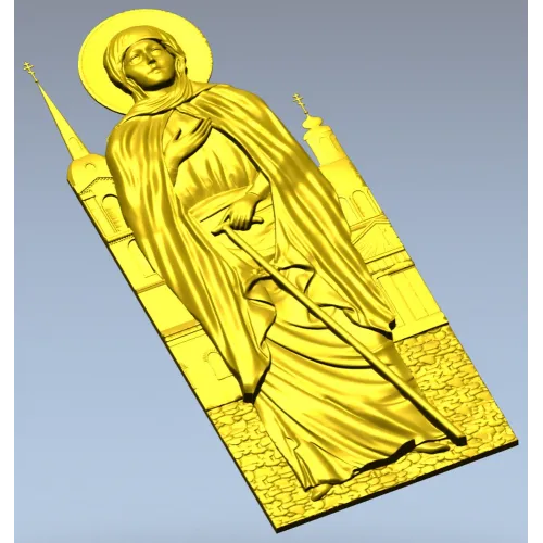 Икона Блаженная Ксения Петербургская - 3D STL рельеф для ЧПУ