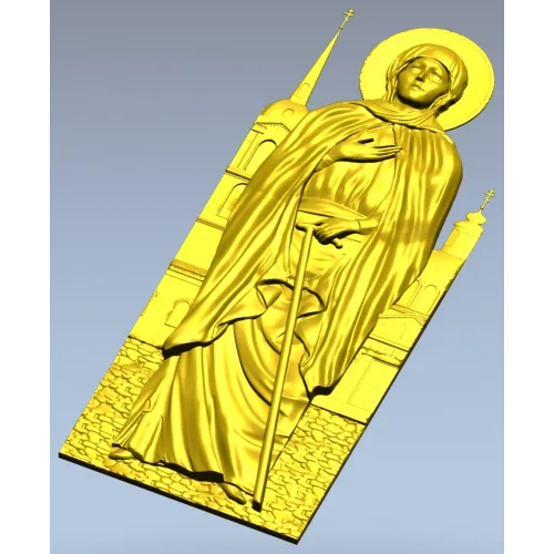 Икона Блаженная Ксения Петербургская - 3D STL рельеф для ЧПУ