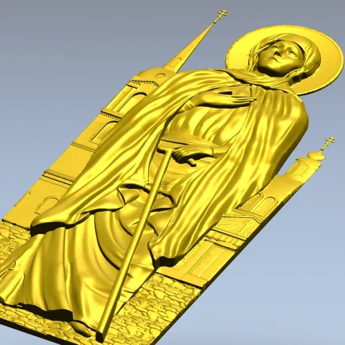 Икона Блаженная Ксения Петербургская - 3D STL рельеф для ЧПУ