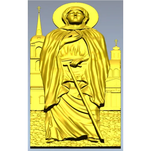 Икона Блаженная Ксения Петербургская - 3D STL рельеф для ЧПУ