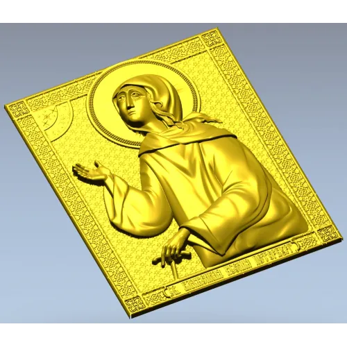 Святая Ксения Петербургская - рельефная 3D модель (STL) для ЧПУ