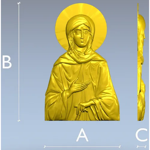 Святая Ксения - STL барельеф для ЧПУ