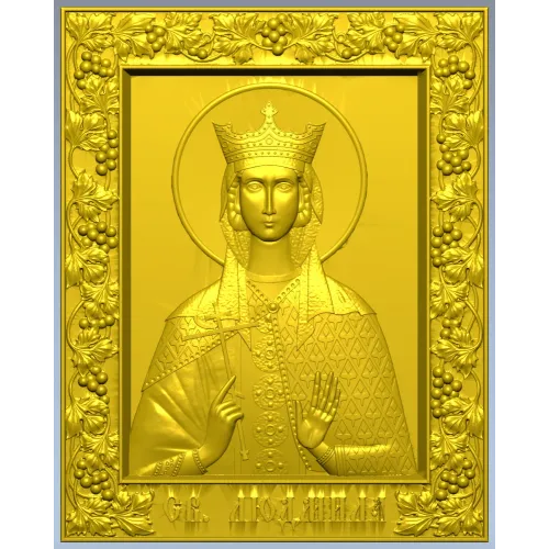 Святая Людмила - 3D модель (STL) для ЧПУ резьбы