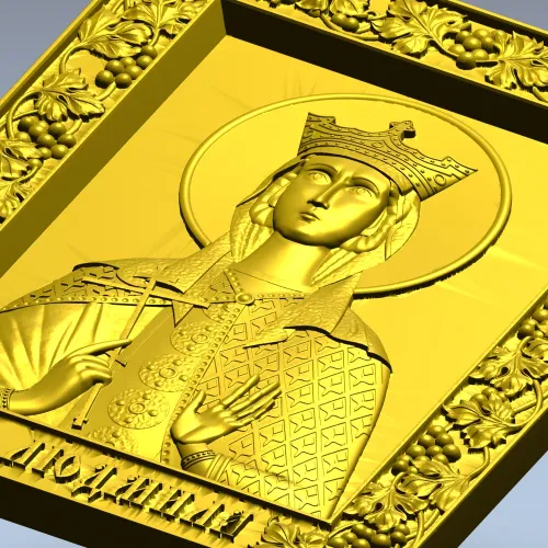 Святая Людмила - 3D модель (STL) для ЧПУ резьбы
