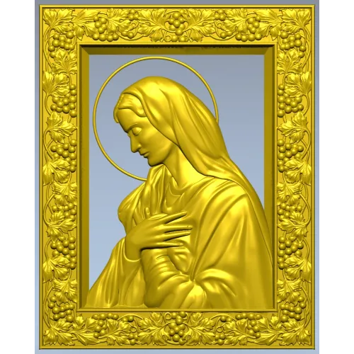 Madonna in Prayer - STL 3D model for CNC milling