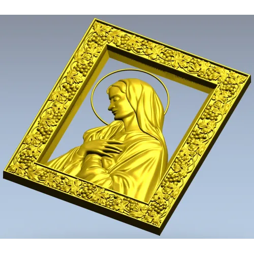 Madonna in Prayer - STL 3D model for CNC milling