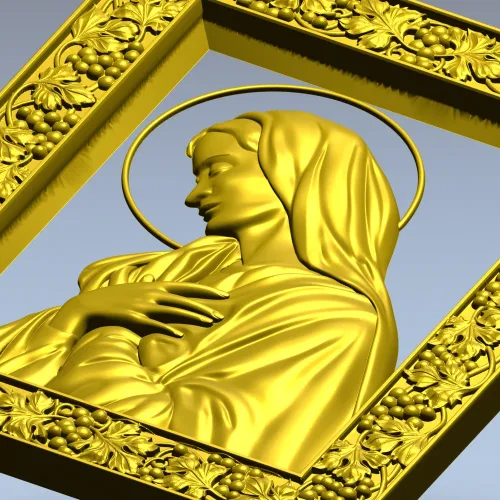 Madonna in Prayer - STL 3D model for CNC milling