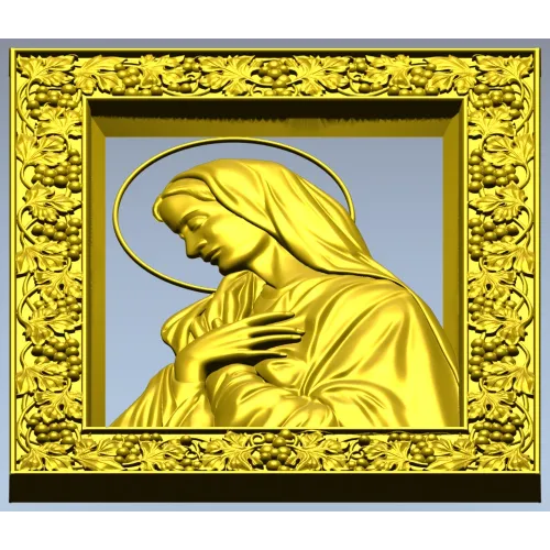 Madonna in Prayer - STL 3D model for CNC milling
