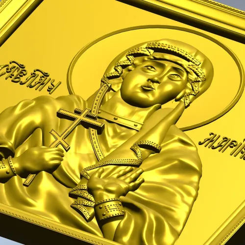Saint Marina - high-relief icon STL for CNC