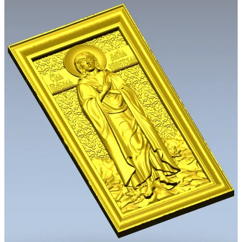 Saint Mary of Egypt icon relief STL